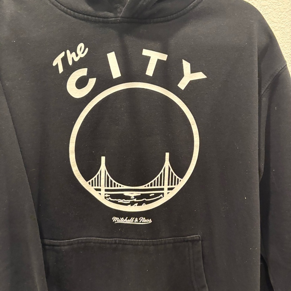 Mitchell & Ness The City Golden State Warriors Hoodie Black Mens Medium - Picture 3 of 6